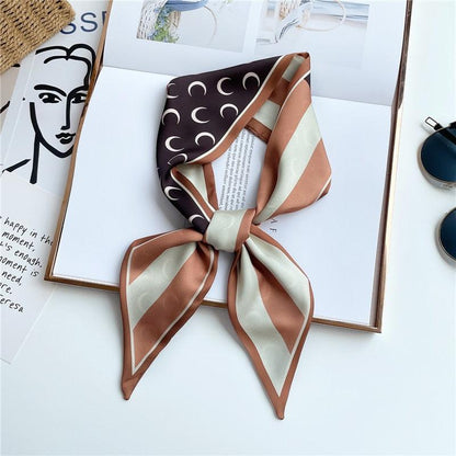 Print Silky Hair Band Scarf Hair Accessory - The Burner Shop