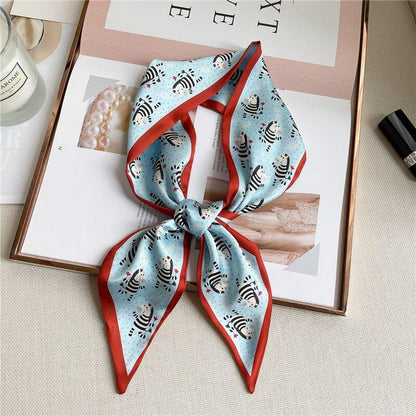 Print Silky Hair Band Scarf Hair Accessory - The Burner Shop
