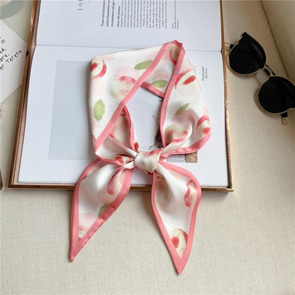 Print Silky Hair Band Scarf Hair Accessory - The Burner Shop