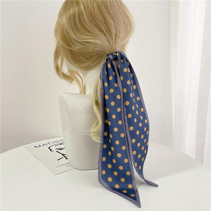Print Silky Hair Band Scarf Hair Accessory - The Burner Shop