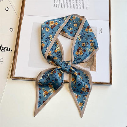 Print Silky Hair Band Scarf Hair Accessory - The Burner Shop