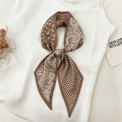 Print Silky Hair Band Scarf Hair Accessory - The Burner Shop