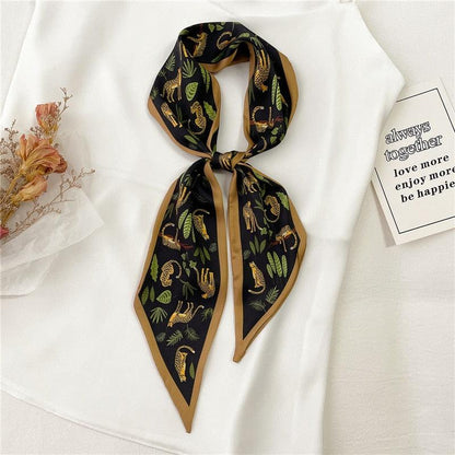 Print Silky Hair Band Scarf Hair Accessory - The Burner Shop