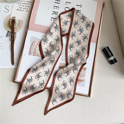 Print Silky Hair Band Scarf Hair Accessory - The Burner Shop