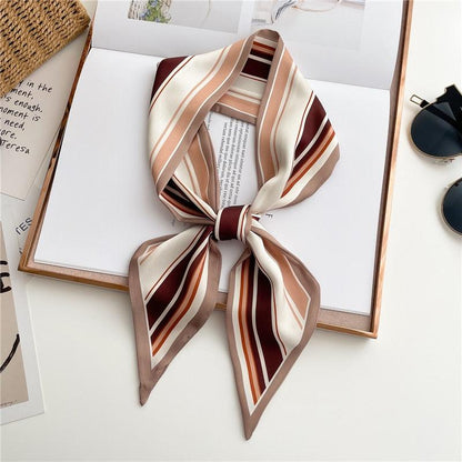 Print Silky Hair Band Scarf Hair Accessory - The Burner Shop