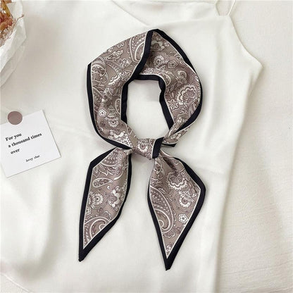 Print Silky Hair Band Scarf Hair Accessory - The Burner Shop