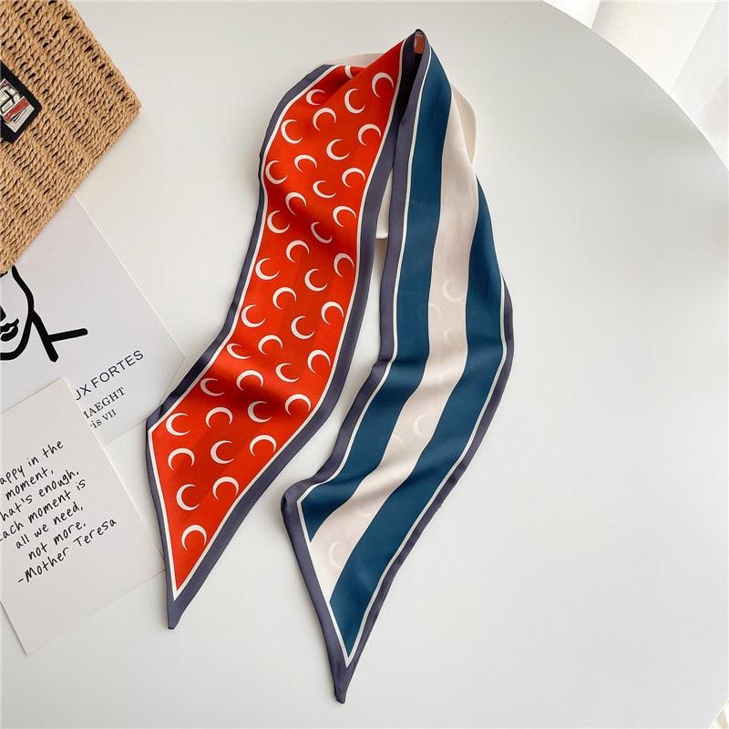 Print Silky Hair Band Scarf Hair Accessory - The Burner Shop