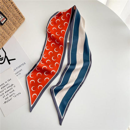 Print Silky Hair Band Scarf Hair Accessory - The Burner Shop