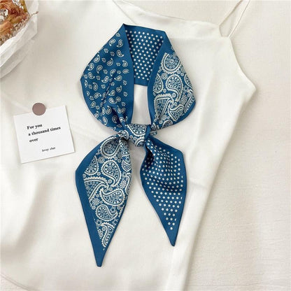Print Silky Hair Band Scarf Hair Accessory - The Burner Shop