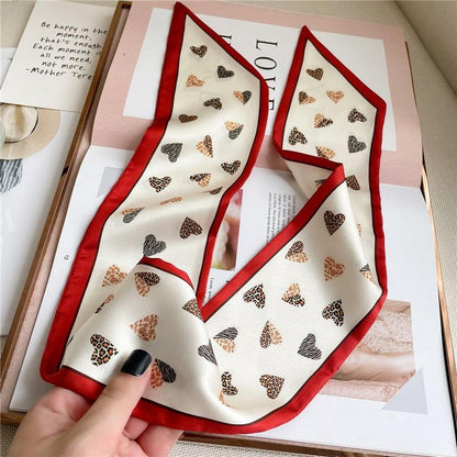 Print Silky Hair Band Scarf Hair Accessory - The Burner Shop