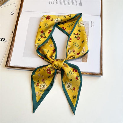 Print Silky Hair Band Scarf Hair Accessory - The Burner Shop