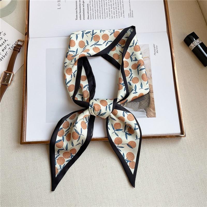 Print Silky Hair Band Scarf Hair Accessory - The Burner Shop