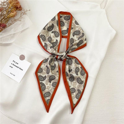 Print Silky Hair Band Scarf Hair Accessory - The Burner Shop