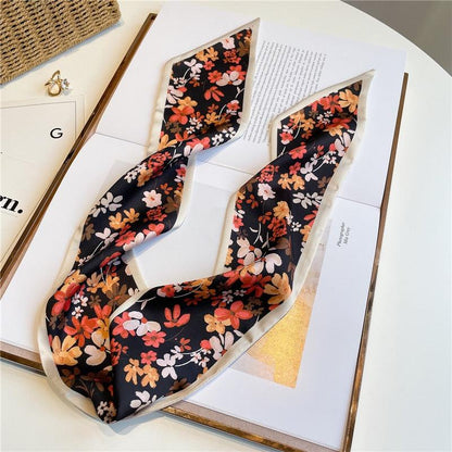 Print Silky Hair Band Scarf Hair Accessory - The Burner Shop