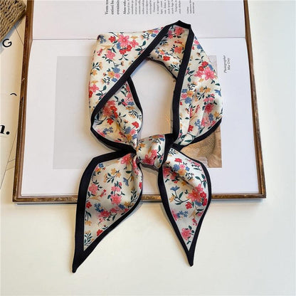 Print Silky Hair Band Scarf Hair Accessory - The Burner Shop