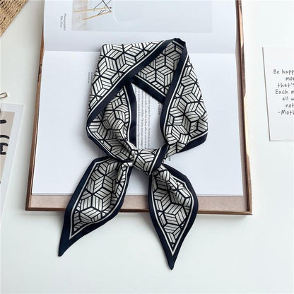 Print Silky Hair Band Scarf Hair Accessory - The Burner Shop