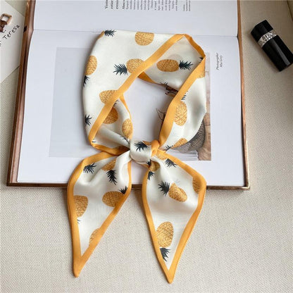 Print Silky Hair Band Scarf Hair Accessory - The Burner Shop