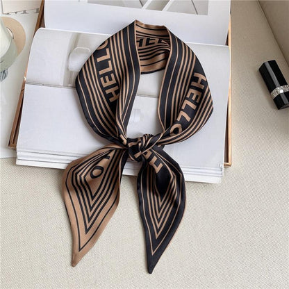 Print Silky Hair Band Scarf Hair Accessory - The Burner Shop