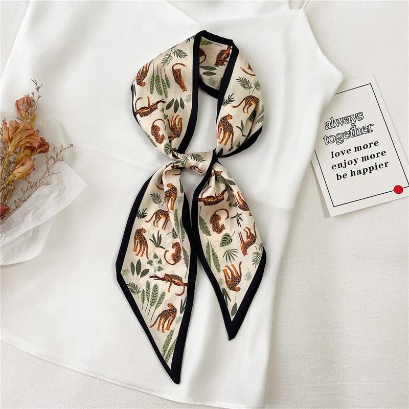 Print Silky Hair Band Scarf Hair Accessory - The Burner Shop