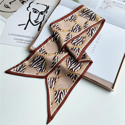 Print Silky Hair Band Scarf Hair Accessory - The Burner Shop