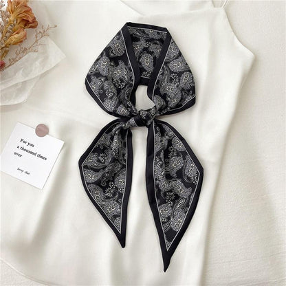 Print Silky Hair Band Scarf Hair Accessory - The Burner Shop