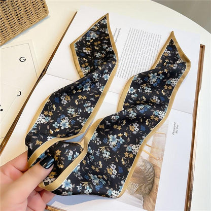 Print Silky Hair Band Scarf Hair Accessory - The Burner Shop