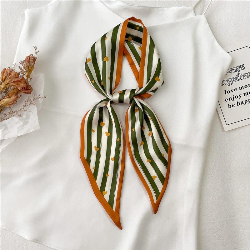Print Silky Hair Band Scarf Hair Accessory - The Burner Shop