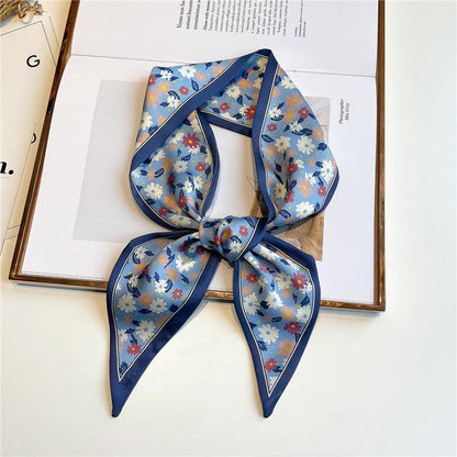 Print Silky Hair Band Scarf Hair Accessory - The Burner Shop