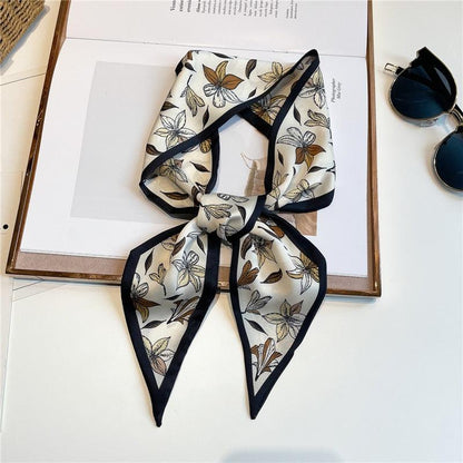 Print Silky Hair Band Scarf Hair Accessory - The Burner Shop