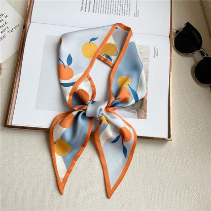 Print Silky Hair Band Scarf Hair Accessory - The Burner Shop