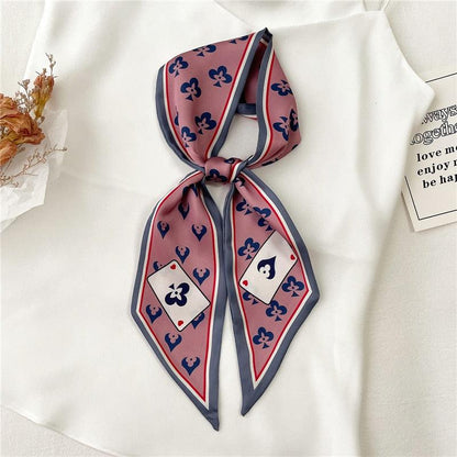 Print Silky Hair Band Scarf Hair Accessory - The Burner Shop