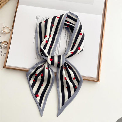 Print Silky Hair Band Scarf Hair Accessory - The Burner Shop