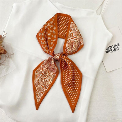 Print Silky Hair Band Scarf Hair Accessory - The Burner Shop