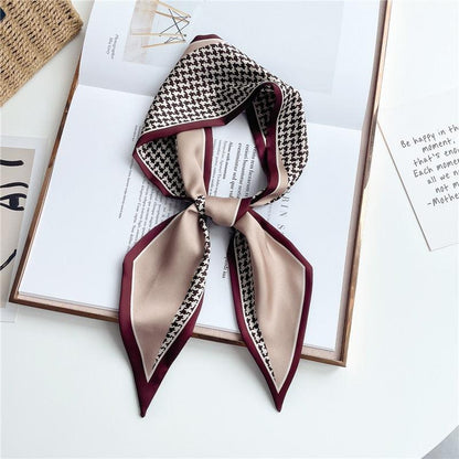 Print Silky Hair Band Scarf Hair Accessory - The Burner Shop