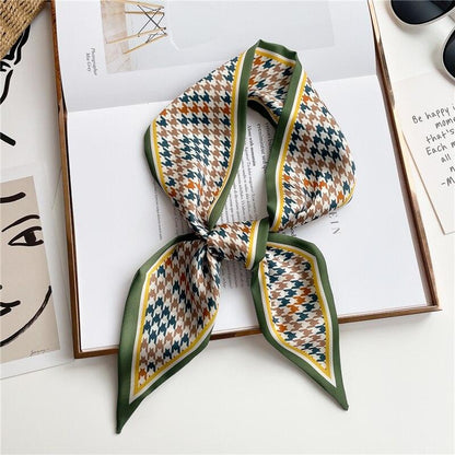 Print Silky Hair Band Scarf Hair Accessory - The Burner Shop