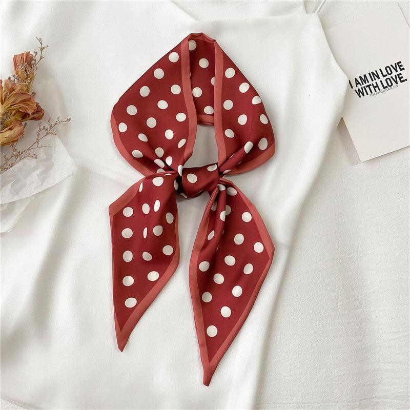 Print Silky Hair Band Scarf Hair Accessory - The Burner Shop