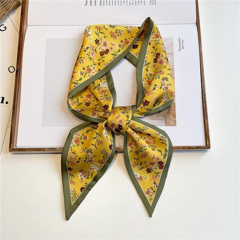 Print Silky Hair Band Scarf Hair Accessory - The Burner Shop