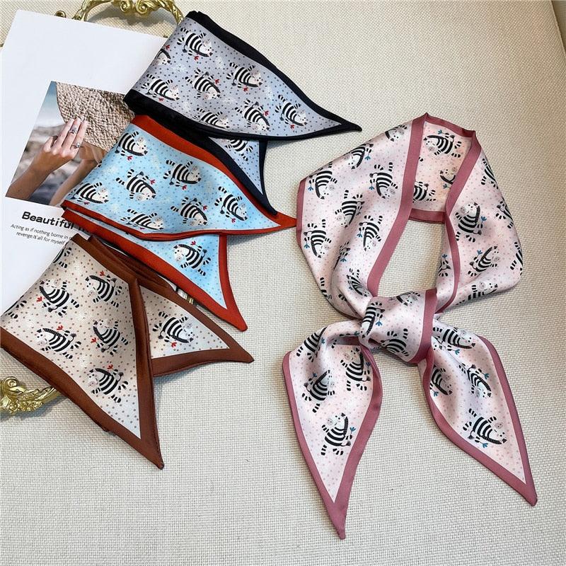 Print Silky Hair Band Scarf Hair Accessory - The Burner Shop