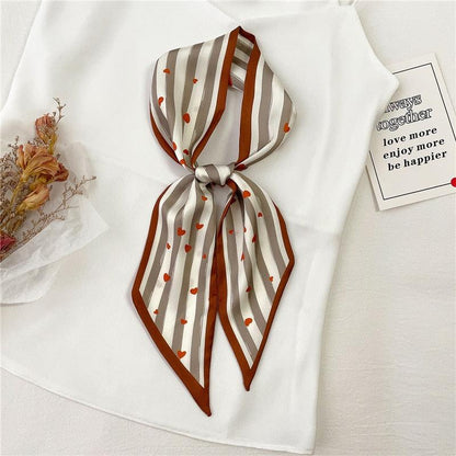 Print Silky Hair Band Scarf Hair Accessory - The Burner Shop