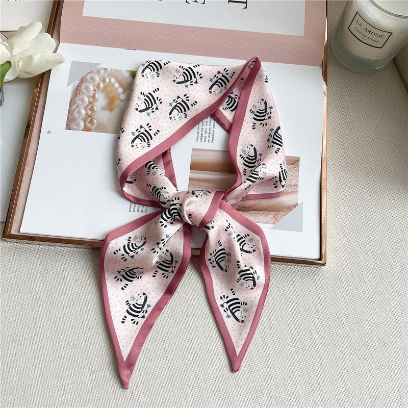 Print Silky Hair Band Scarf Hair Accessory - The Burner Shop