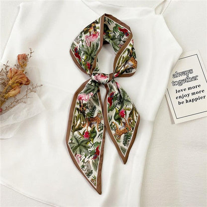 Print Silky Hair Band Scarf Hair Accessory - The Burner Shop
