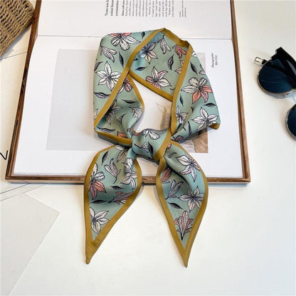 Print Silky Hair Band Scarf Hair Accessory - The Burner Shop