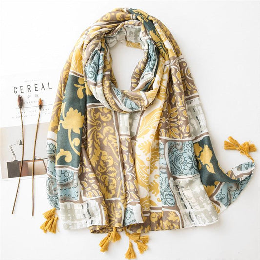 Printed Pattern Scarf Scarfs - The Burner Shop