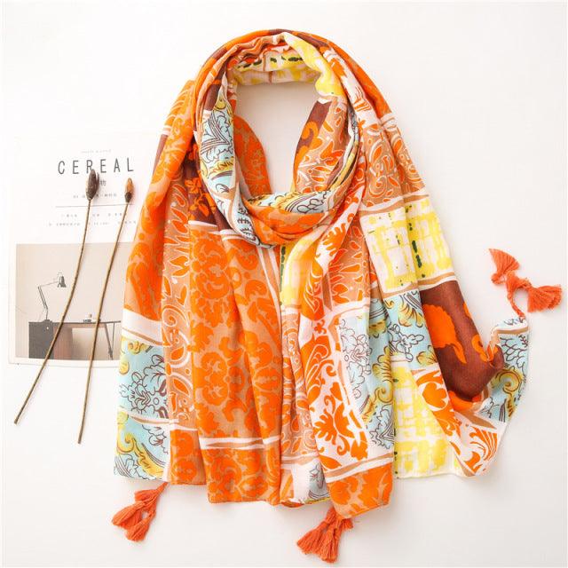 Printed Pattern Scarf Scarfs - The Burner Shop