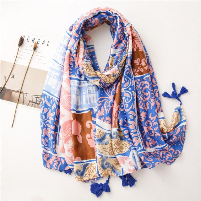 Printed Pattern Scarf Scarfs - The Burner Shop