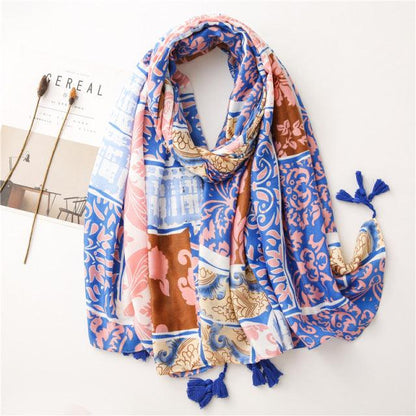 Printed Pattern Scarf Scarfs - The Burner Shop