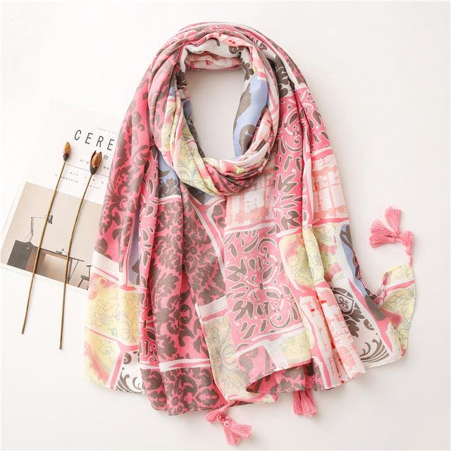 Printed Pattern Scarf Scarfs - The Burner Shop