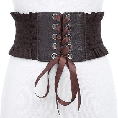 Punk Leather Corset Belt Belts - The Burner Shop