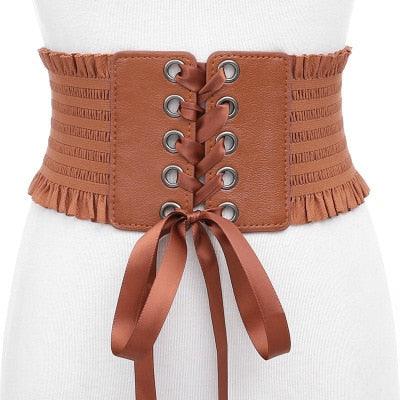 Punk Leather Corset Belt Belts - The Burner Shop