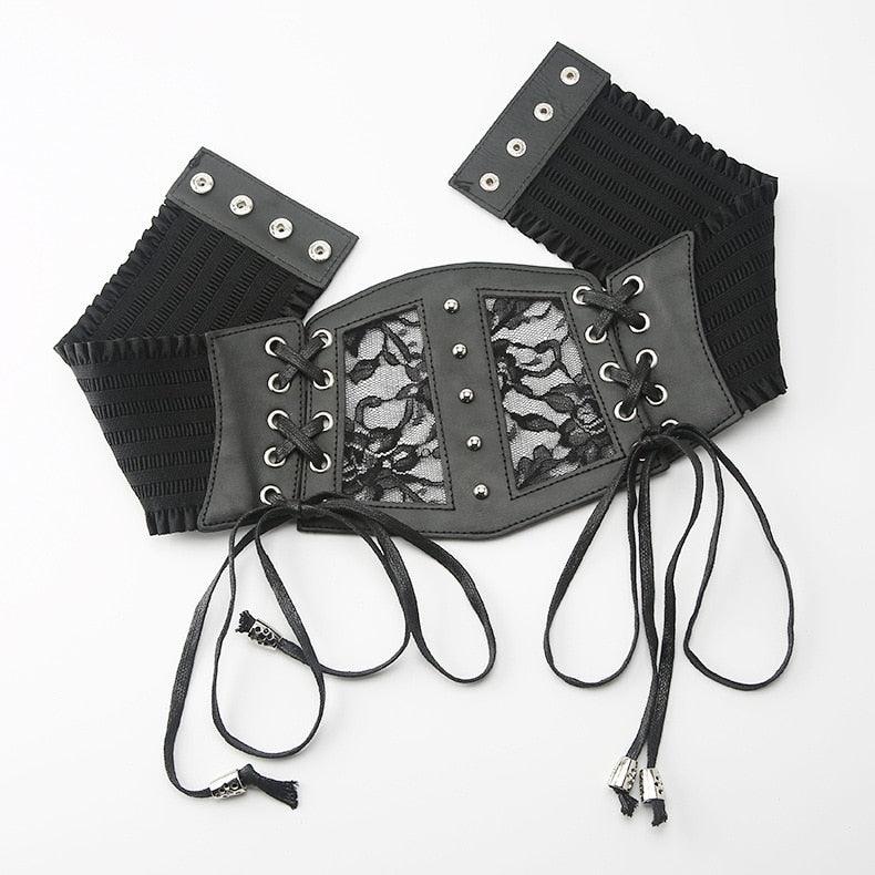 Punk Leather Corset Belt Belts - The Burner Shop